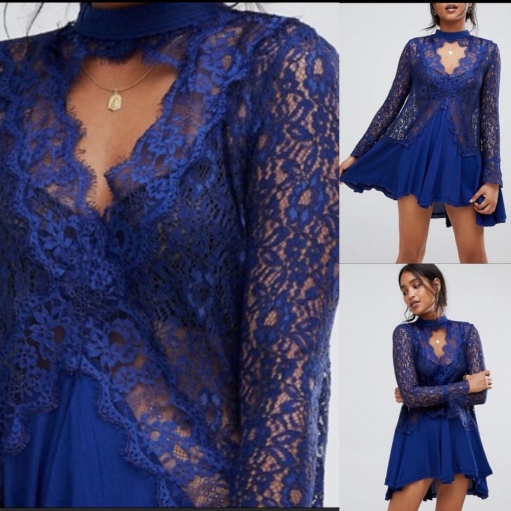 NWT Free People Tell Tale Lace Tunic.